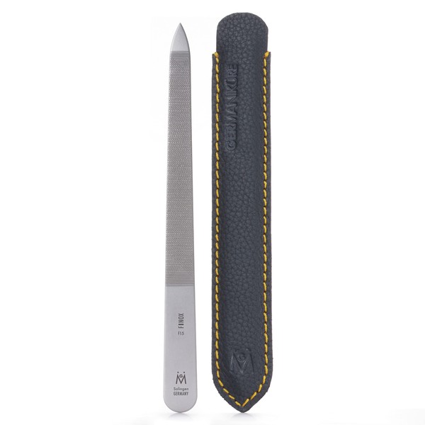 GERMANIKURE Original Triple Cut Metal Nail File, Double Sided FINOX Stainless Steel, Ethically Made in Solingen Germany