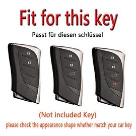 HIBEYO Intelligent Car Key Case Fits Lexus Protective Key Case Cover for Lexus ES200 ES250 ES260 ES300h ES350 UX250h UX2600 RX450h Remote Control Key Box Black Brown