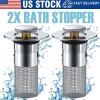 2x Bathroom Sink Stopper Hair Catcher Bathroom Pop Up Sink