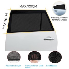 Pack of 2 Sun Protection Car Baby Car Sun Shade with UV Protection, S-Sun Protection A-uto, Car S Sun Protection for Children, Highly Elastic & Breathable A-utofWindows, Fits Universal A-utos, SUVs