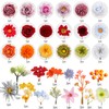 Artificial Flowers Combo Box Set, 38pcs Mix Flowers Dahlia Silk