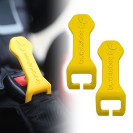 Bucklebee Easy Car Seat Buckle Release Aid for Children Unbuckle Car Seat Release Tool - Button Pusher - Opener for Nails - Buckle Release Tool (2 Packs Yellow)