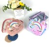 Little Girls Kids Toddler Unicorn Fuzzy Plush Crossbody Purse Rainbow