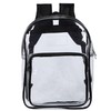SUBETE Clear Backpack, PVC Transparent Bag, Antistatic, Engineer, Cleanroom, Black
