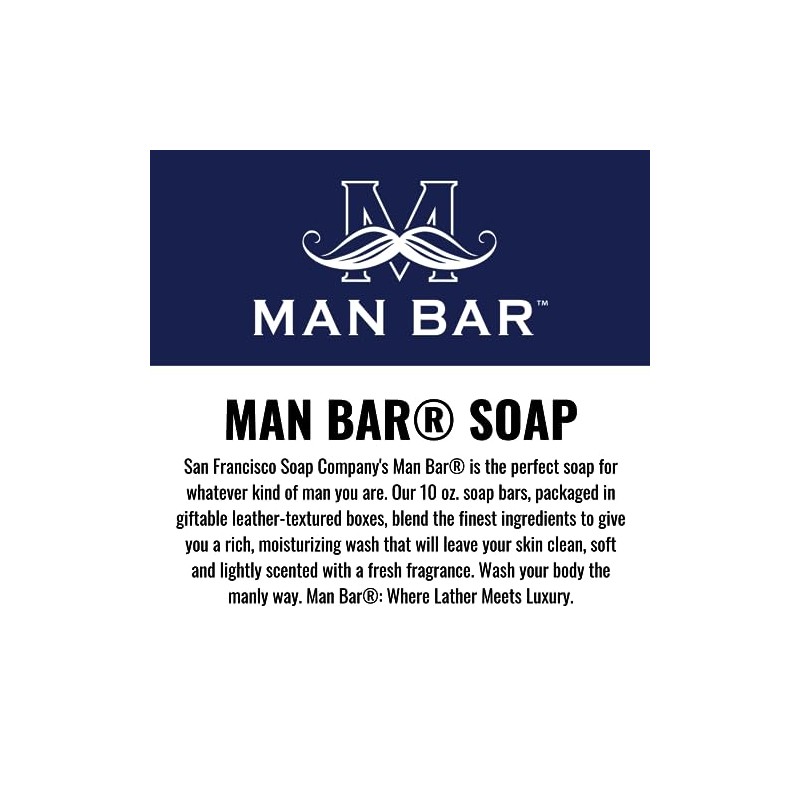San Francisco Soap Company Deep Cleansing Man Bar, Silver Sage