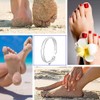 SILBERTALE 925 Sterling Silver Open Cuff Toe Ring for Women