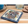 Bangladesh Rickshaw Slate Coaster with Colorful Artwork and Flag Design