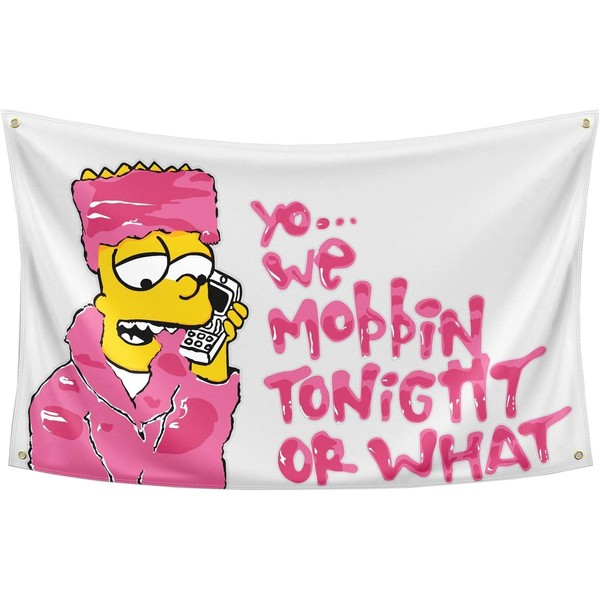 We Mobbin Or What Flag 3x5 Feet Banner,Funny Poster UV