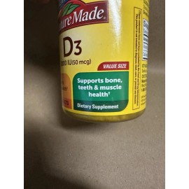 Nature Made 2 Pack NatureMade D3 2000 IU 220 Tablets Ea Exp 01/26