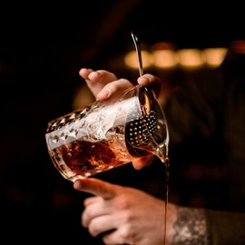 BarBits Julep Cocktail Strainer - Professional Stainless Steel Cocktail Making Strainer