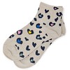 styleBREAKER Women's Socks with Leo Pattern, Soft Cotton Mix, Ankle