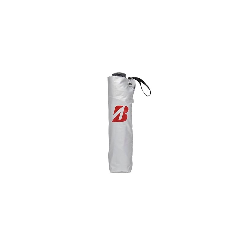 Bridgestone UM2403SR Folding Silver Umbrella, Silver/Red, 2024 Model