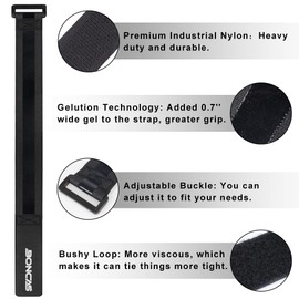 Boncas Bike Rack Strap Bike Wheel Stabilizer Straps,Stonger Grip with Gel,Adjustable