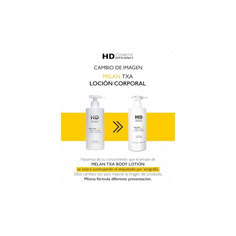 HD Cosmetic Efficiency | Melan TXA Loción Corporal 400ml