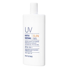 Phytotree Cactus Soothing Aqua Sun Gel 100ml Face Body Skin Moisture Soothing White Cloud Non-sticky Large Capacity Moist Dry Oily Combination Mild Sensitive Sunscreen Sunscreen Sun Lotion / 피토트리 선인장 수딩 아쿠아 선젤 100ml 얼굴 바디 피부 수분 진정 백탁 끈적임 없는 대용량 촉촉한 건성 지성