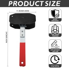 VBGURR Brake Caliper Ratchet Tool,Universal Car Ratcheting Caliper Piston Spreader Press Tool,Brake Piston Compressor Wrench with 2 Brake Pad for Car Brake Repair and Replace (Red)