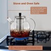 1500ml(50oz) Glass Teapot with Removable Infuser, Ehugos Stovetop Safe Large