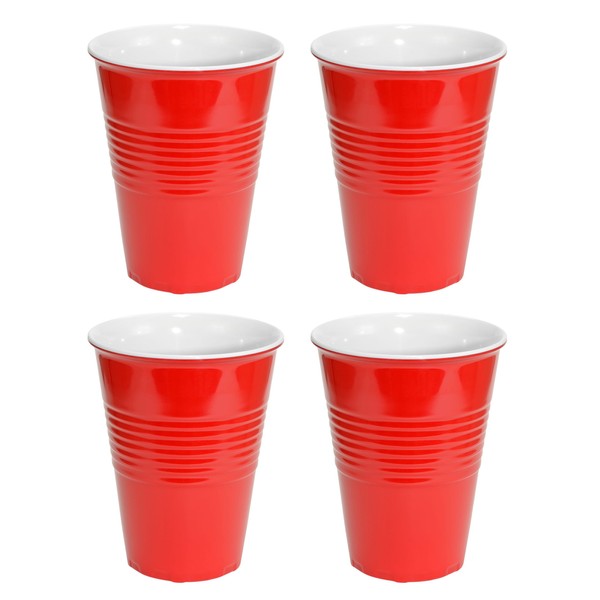Fairly Odd Novelties Red Hard Plastic Cup 20oz - 4 Pack