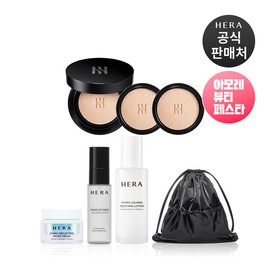 Hera 헤라아뷰페 블랙 쿠션 파운데이션 디럭스 SPF34/PA++ (본품15g+리필15g2) Hera A Beauty Pe Black Cushion Foundation Deluxe SPF34/PA++ (Main Product 15g + Refill 15g x2)