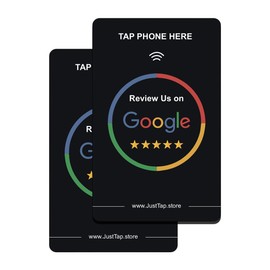 NFC Tap Card for Google Review Compatibility, One-Tap Instant Feedback & Ratings | Enhance Customer Interaction & Increase Business Reviews | Reusable Taps | Compatible with All Smartphones (2-Pack)