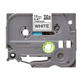 Brother TZE231 Standard Adhesive Laminated Labeling Tape, 0.47" x 26.2 ft, Black on White