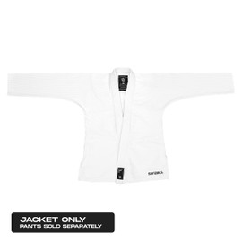 Sanabul Model Zero BJJ Gi Jacket for Men & Women IBJJF Approved Jiu Jitsu Gi Top - White/Black, A4 (Jacket)