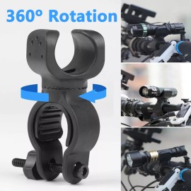 Unbranded 360° Rotation Bike LED Flashlight Mount Holder Bike Handlebar Torch Clamp Clip