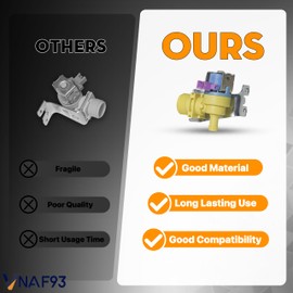 VNAF93 WD15X26078 For GE Dishwasher Water Valve Assembly Compatible With GE Dishwasher Water Inlet Valve Replaces AP6986683 PS16217027 4959029 EAP16217027 for Hotpoint, Ken-more