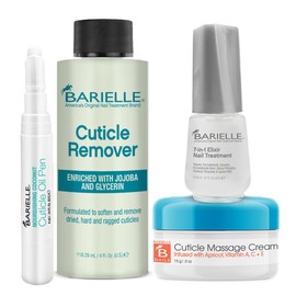 Barielle Cuticle Besties Nail & Cuticle Treatment 4-PC Set - Deluxe Nail Care & Cuticle Care Collection