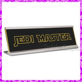 Jedi Master - 2x8 Laser Engraved Funny Desk Name Plate Fun Gag Gift