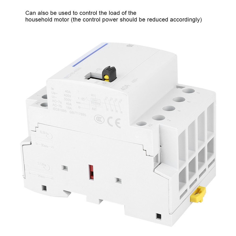 BCH8-40M 4P 40A Household AC Modular Contactor with Manual Control