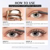 White & Brown Metal Iron Wand Lash Primer & Mascara