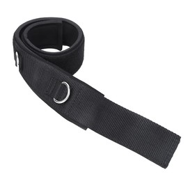 Fitness Ankle Strap D-Ring Padded Ankle Cuffs Ankle Cuff Gym Straps Fitness Bodybuilding Leg Training (Black)