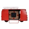 Widdop Hometime Red Metal Camper Van Mantel Clock - Vintage