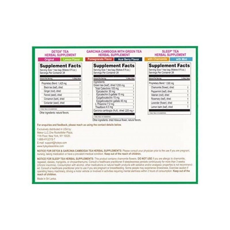 HYLEYS 28 DAYS DETOX KIT HERBAL SUPPLEMENT HELPS SUPPRESS APPETITE