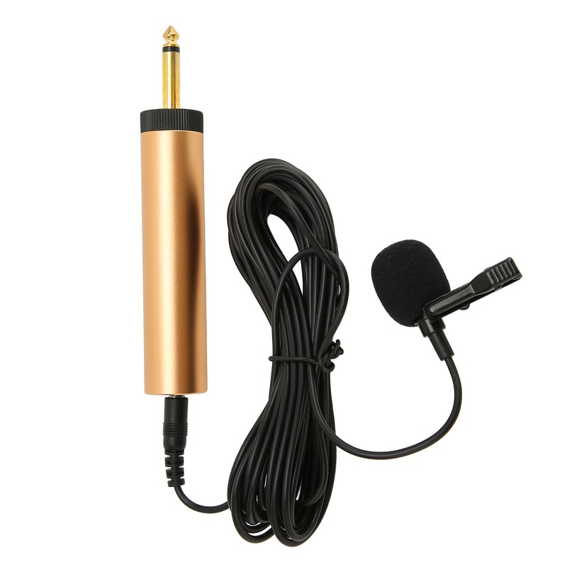 3.5mm Wired Lavalier Microphone 16.4ft Cable Portable Omnidirectional Condenser Clip