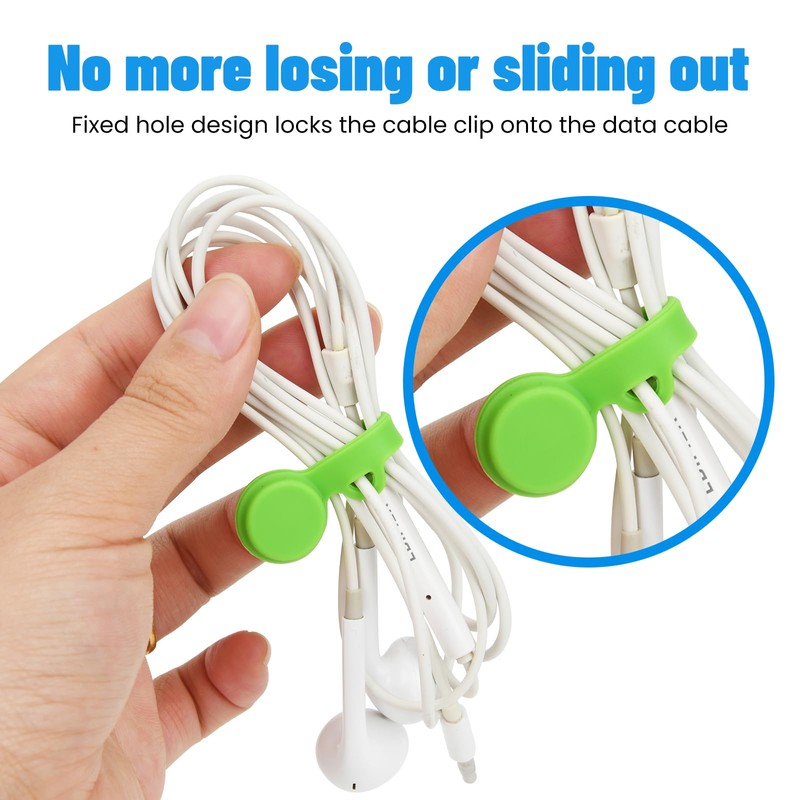Silicone Magnetic Cable Ties Reusable Cord Organizer Twist Ties Silicone