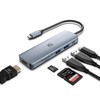 USB C HUB, USB 3.0 HUB, 6 in 1 USB