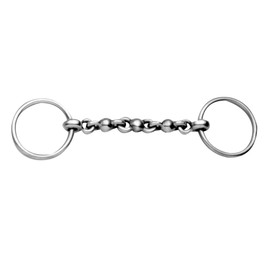 Korsteel Stainless Steel Waterford Loose Ring Bradoon Snaffle Bit, 4.5"