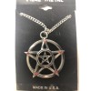 Real Metal Jewelry Double Pentagram Red Stones Gothic Occult Silver