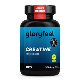 gloryfeel Creatine capsules - 320 capsules for effective strength training * with 3,412 mg creatine monohydrate, including 3,000 mg pure creatine per day - Mesh factor 200, high-dose and carefully laboratory-tested