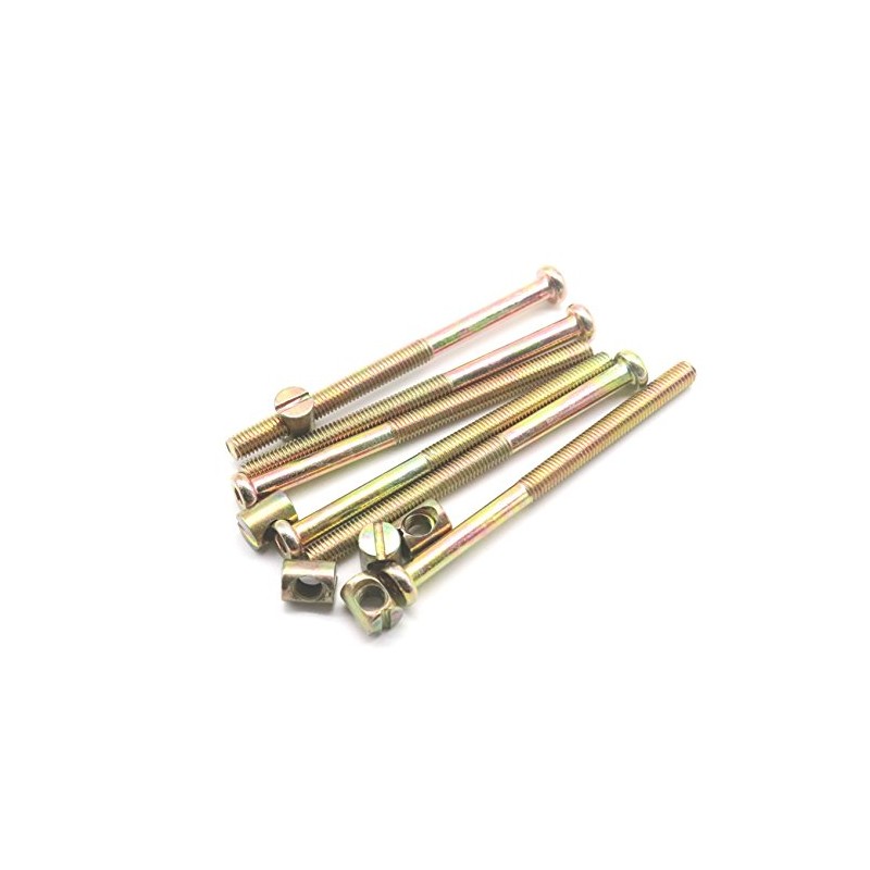 binifiMux 10-Pack M8x110mm Half Thread Furniture Barrel Screws Bolt Nuts