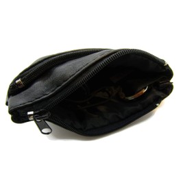 Mens Ladies Womens Super Soft Small Real Leather Coin Purse Pouch Wallet Keyring