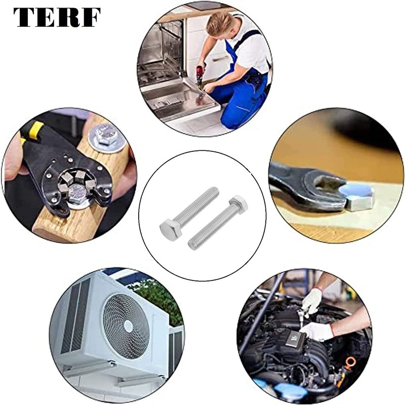 TERF® M3 X 8mm Hex Bolts Fully Threaded Set Screw