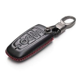 Vitodeco - Funda de piel para llavero inteligente compatible con Ford Escape 2025, Bronco 2025, Explorer 2025, Edge 2025, Expedition 2025, F-150, Mustang 2025, F150 2025 y más modelos (5 botones,