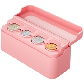 JOYTUTUS Coin Holder for Car Change Organizer Universal Storage Coin Money Dispenser Fit for Most Car Trucks Accessories(Pink, 1 Pack)