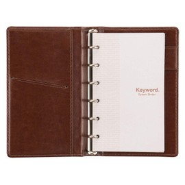 Raymei Fujii JWP7012C Personal Organizer, Keyword, Pocket, Just-Fill Size, Brown