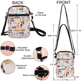 MYSOMY London Crossbody Bag London Trip Gift London Travel Purse London Shoulder Bag London Crossbody Purse (London UK)