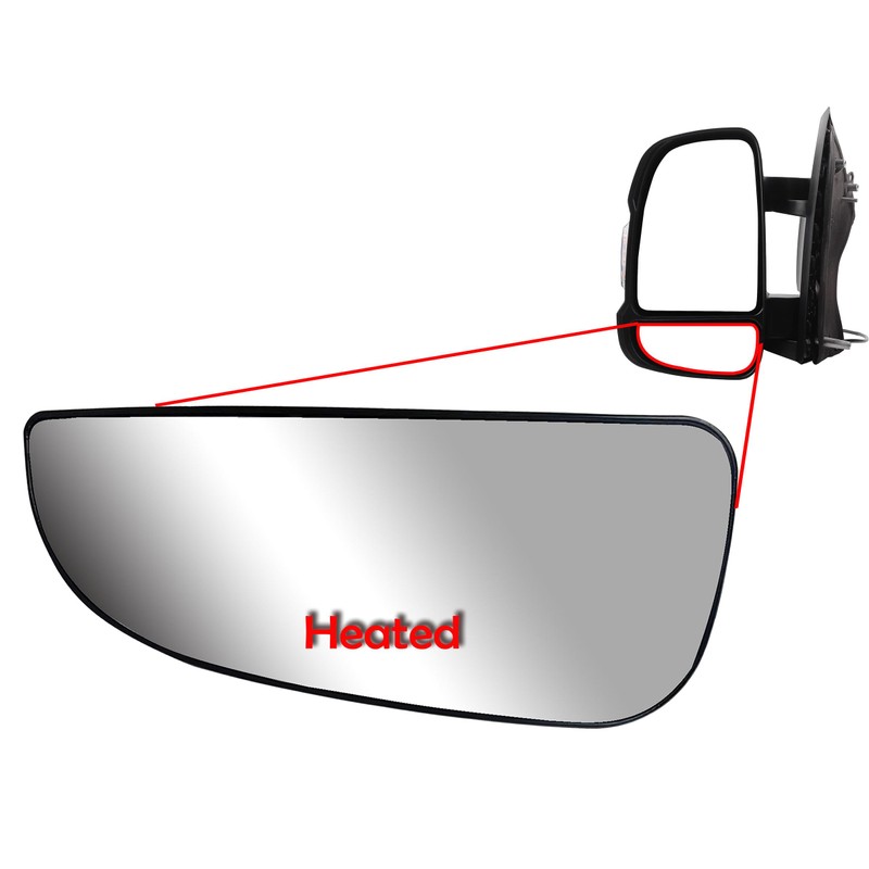 Replacement Driver Left Side Mirror Lower Convex Glass Heated with