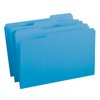 Smead File Folder, Reinforced 1/3-Cut Tab, Legal Size, Blue, 100
